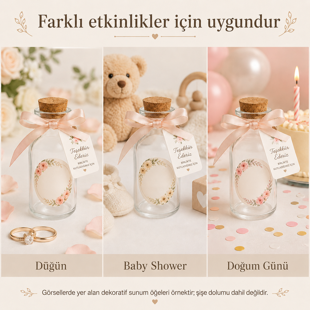 Kişiselleştirilmiş Mini Şişe Hediyelik Kiti